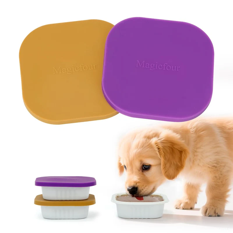 Magicfour Couvercles Silicone Cesar – Lot de 2, Étanches et Faciles à Nettoyer