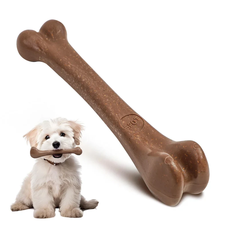 SPOT Bam-Bones Os en Bambou – Mâche Durable pour Chiens jusqu’à 25 lb, Saveur Bacon
