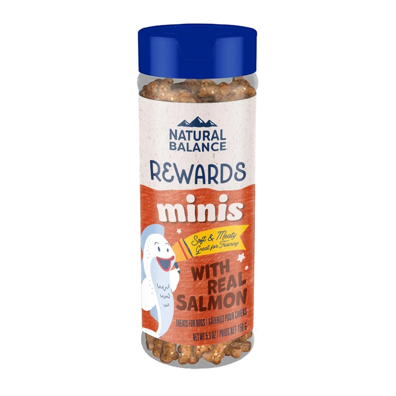 Natural Balance Mini Récompenses LI.D. au Saumon – Friandises Sans Céréales pour Chiens, 5,3 oz