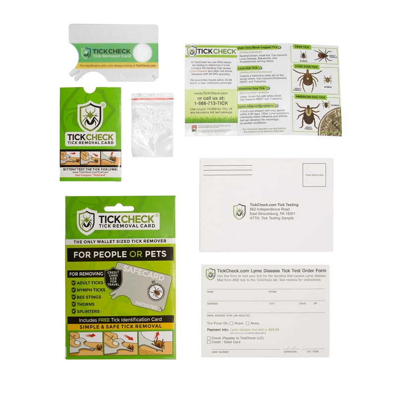 TickCheck Carte Retrait Tique – Outil de Poche + Identité Gratuite et Tests (Personnes, Chiens et Chats)