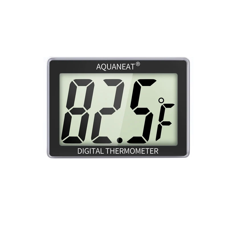 AQUANEAT Thermomètre d'Aquarium – Thermomètre Numérique avec Grand Écran et Sonde Intégrée (1 Pack)