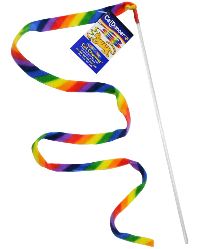 Cat Dancer Rainbow Cat Charmer – Baguette interactive pour chats d'intérieur