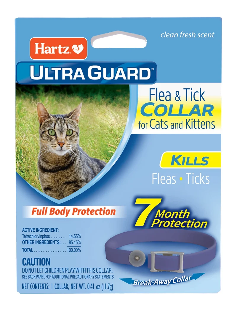 Hartz UltraGuard : Collier antiparasitaire violet pour chats et chatons — 7 mois de protection