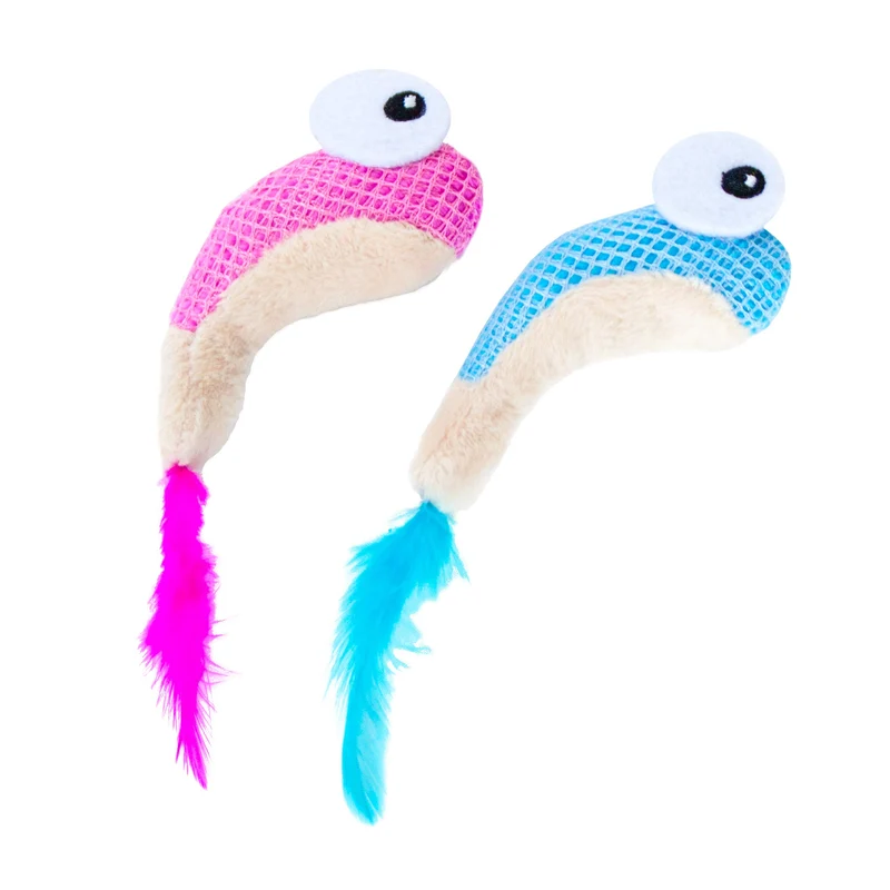 Catstages Dental Shrimpies – Jouets Dentaires Chats (2 Pièces) avec Herbe à Chat