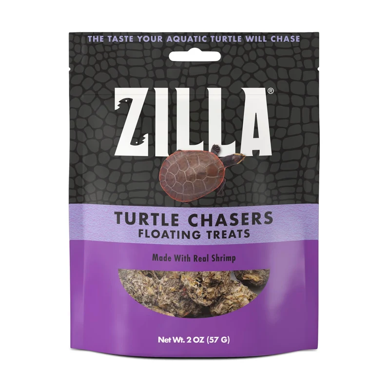 Zilla Turtle Chasers Friandises Flottantes – Crevettes Réelles, Sachet Refermable
