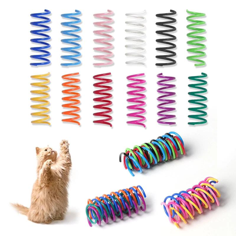 Kitys Fatch - Ensemble de 12 Jouets Spirales pour Chats d’Intérieur (12 Couleurs) – Jeux Interactifs et Durables