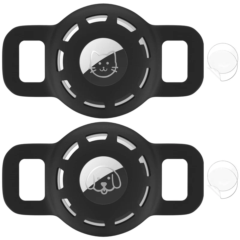 THXSBUDDY – Support AirTag pour collier chat et petit chien (lot de 2) + protecteurs