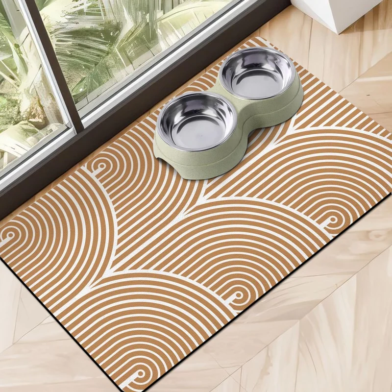Cuslnox Tapis pour gamelles – Absorbant, anti-dérapant et séchage rapide