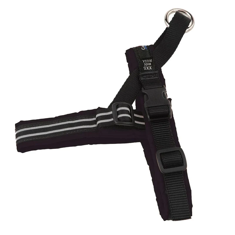 Harnais ComfortFlex Sport pour chien – Sans étranglement, rembourré intégral et réfléchissant – Léger et ajustable – Taille XSmall, Noir Raven