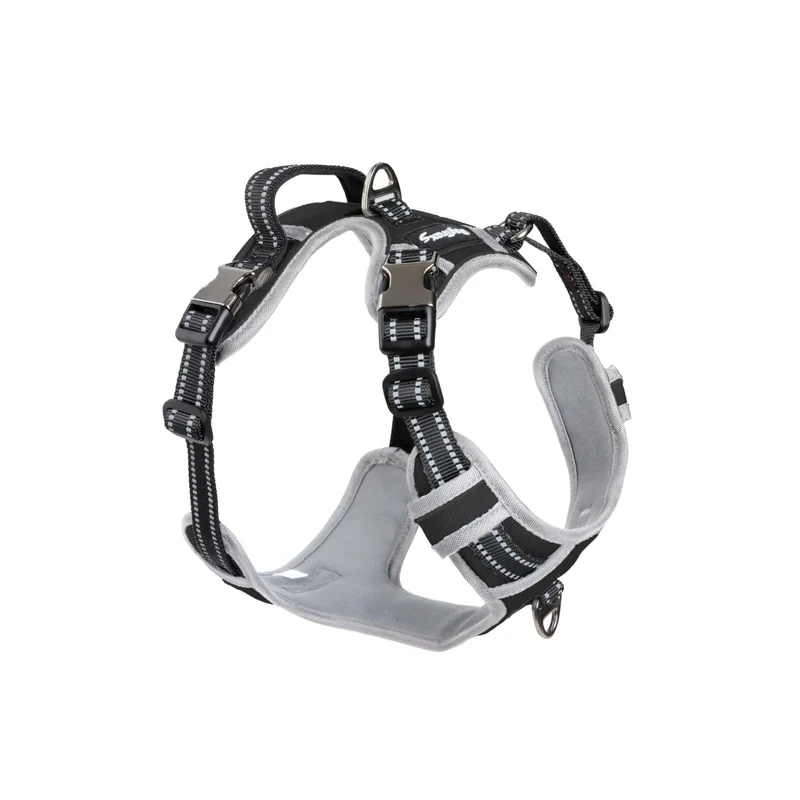 DogTraxs Harnais Step-In Chien Grand — Doux Rembourrage, Réflectif 3M, Clips Haut et Devant