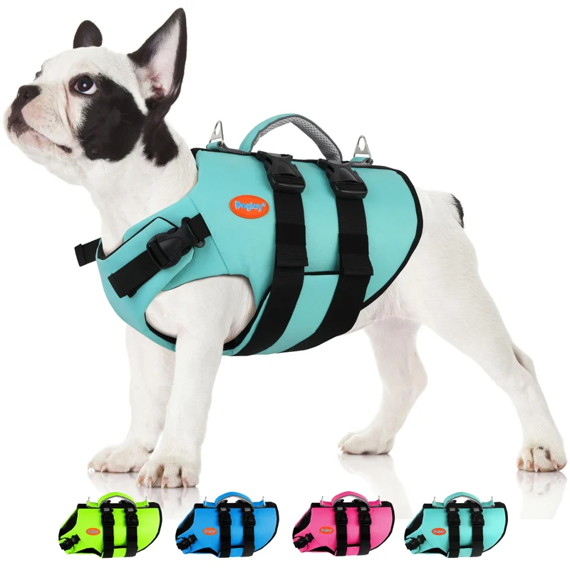 Doglay Veste de Natation pour Chien — Gilet de Sauvetage Néoprène, Haute Flottaison, Poignée et Anneaux