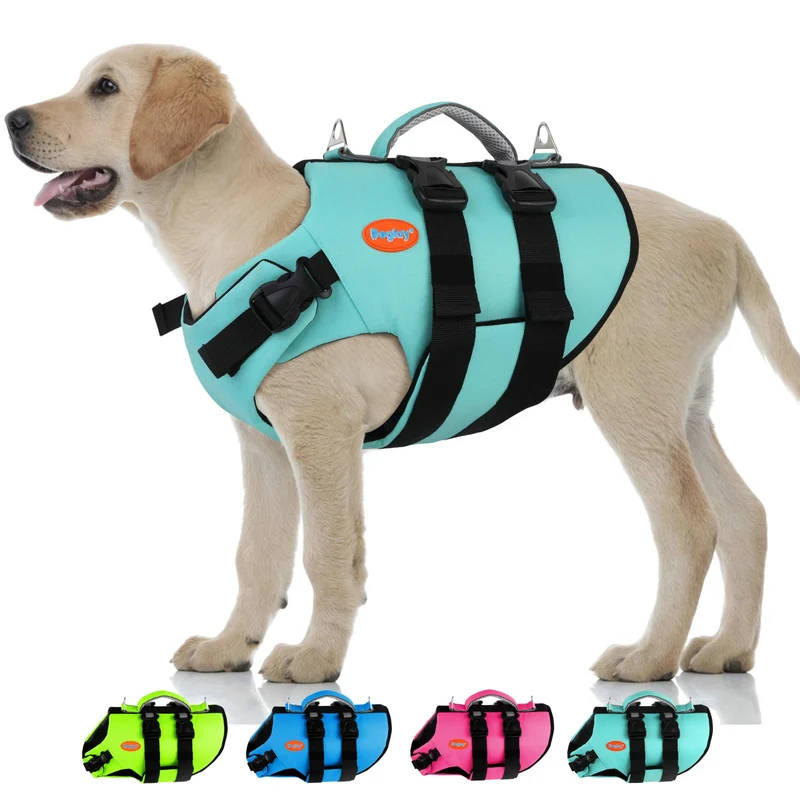 Doglay Gilet de Sauvetage pour Chien en Néoprène – Gilet Natation et Bateau, Poignée de Secours, Réglable