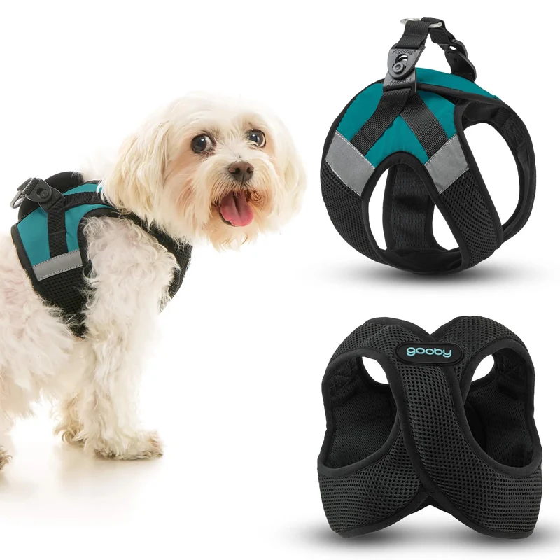 Harnais Gooby X Step-In en maille douce — Turquoise, Petite