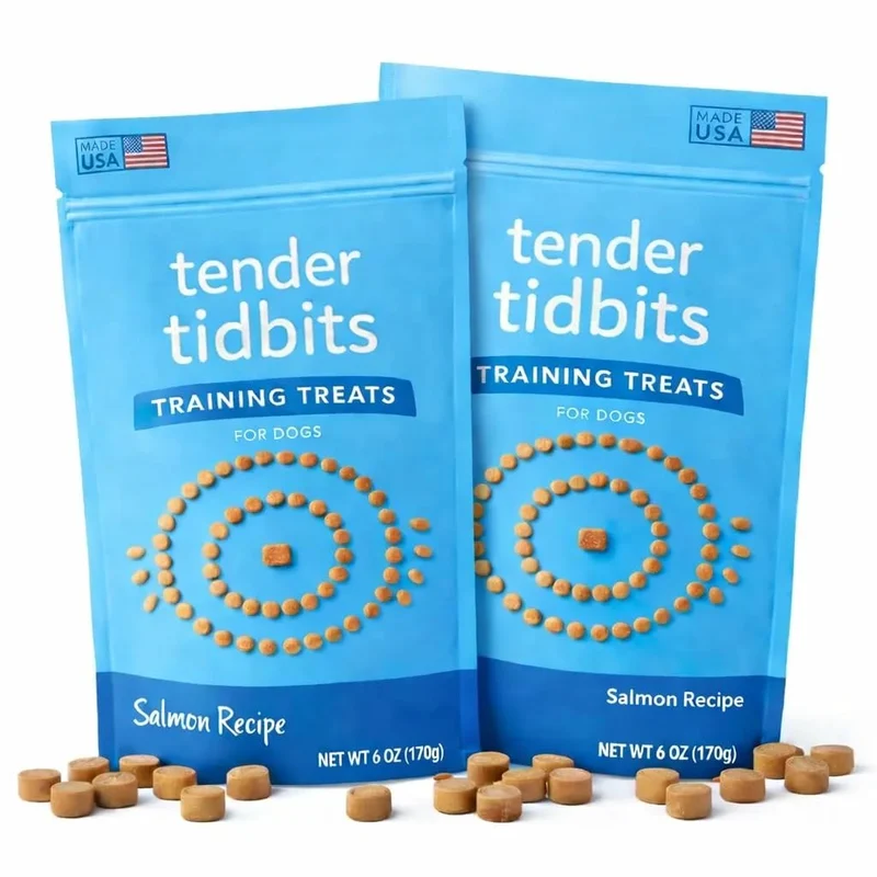Friandises d'entraînement douces au saumon – 12 onces (340 g), sans céréales, faible calorie – moins de 3 kcal par friandise, fabriquées aux États-Unis