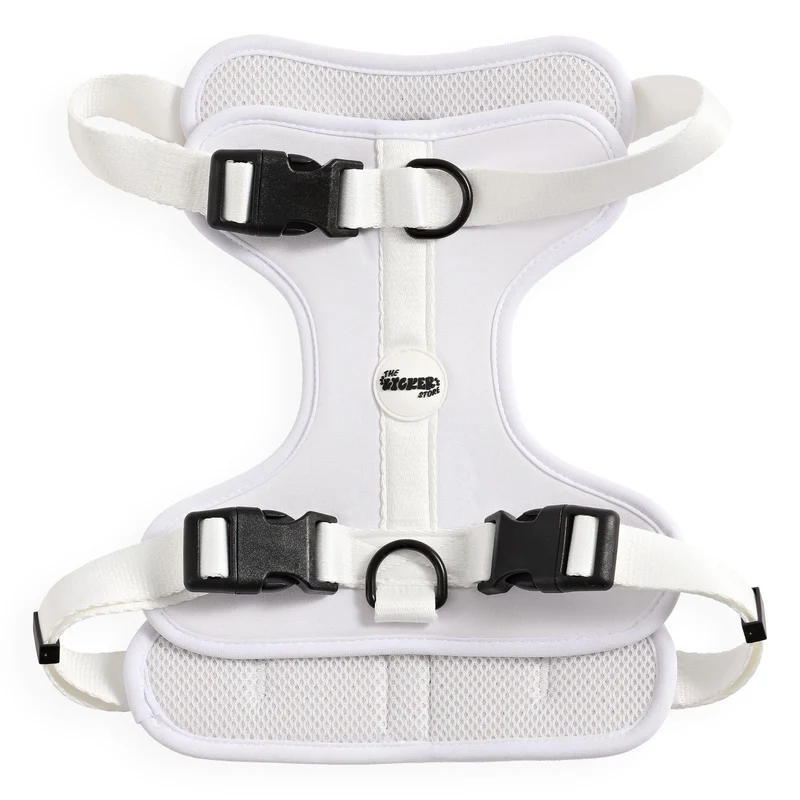 THE LICKER STORE HNS1003F Harnais Arlo Grand Ajustable et Doux – Sans Tirage, 3 Boucles et 3 Attaches Laisse – Seltzer