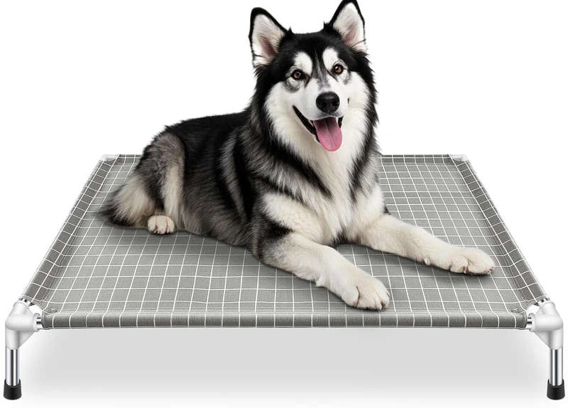 Tensorsine Lit Chien Surélevé XL – Couchage Détachable et Portable pour Chiens et Chats