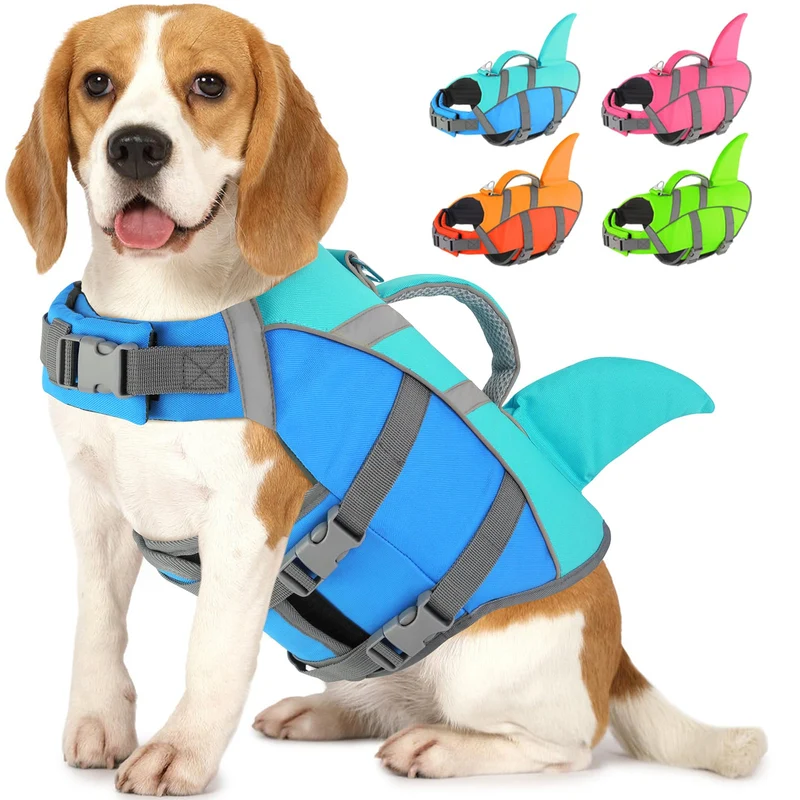 Doglay Gilet de Sauvetage pour Chien – Gilet Requin Haute Visibilité et Flottabilité