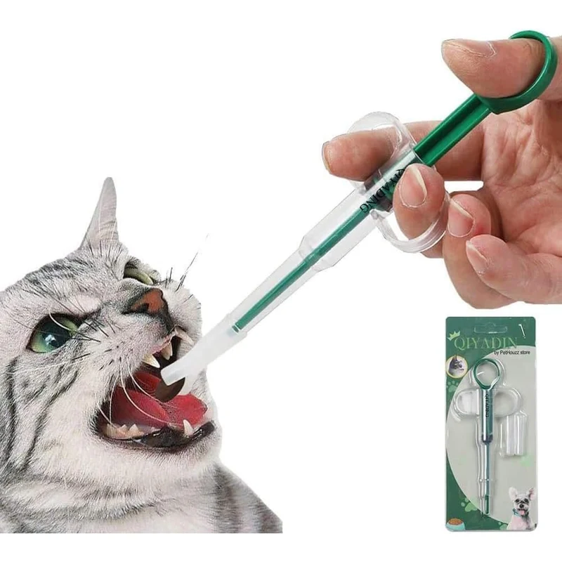 QIYADIN Pistolet à pilules pour chats et chiens – embouts souples et distribution facile