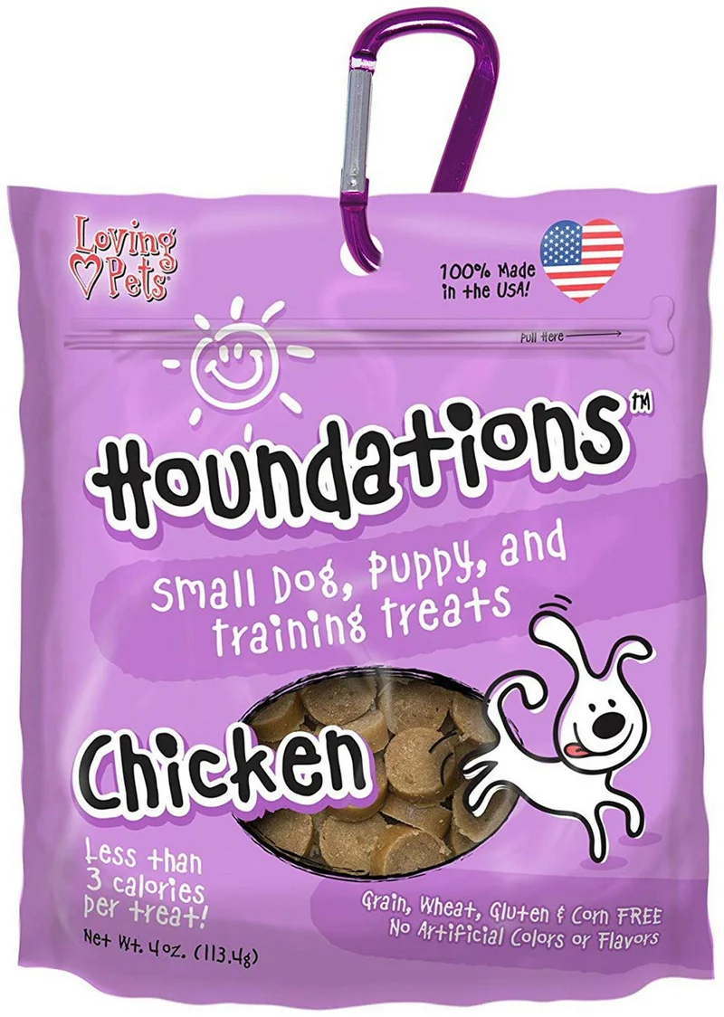 Loving Pets Houndations Friandises de Dressage au Poulet pour Chien, 113 g (4 oz)