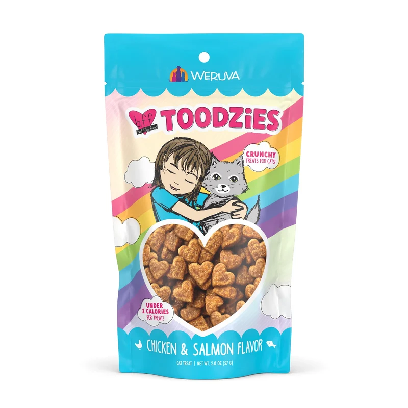 Weruva BFF Toodzies – Friandises croquantes au poulet et saumon pour chat (2 onces)