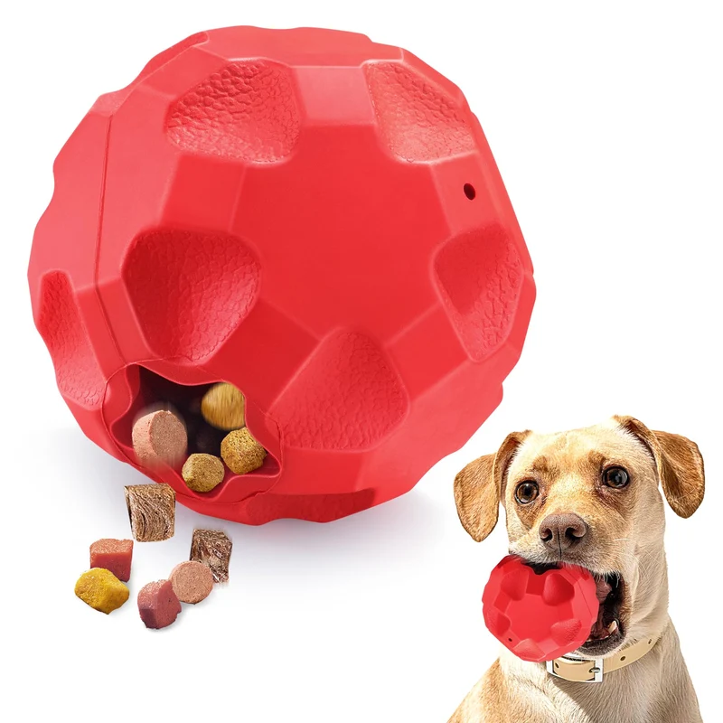 TROUSKAIG – Jouet distributeur de friandises pour chiens de grande race, balle en caoutchouc durable