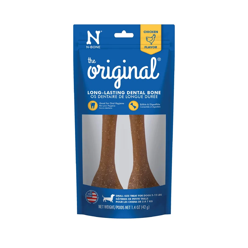 N-Bone – Os en sachets pour petit chien, goût poulet, lot de 2 ~ Environ 40 g chacun