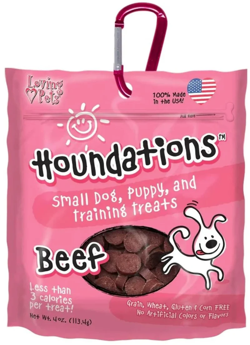 Loving Pets Houndations Friandises d'Entraînement au Boeuf pour Chiens – 4 oz