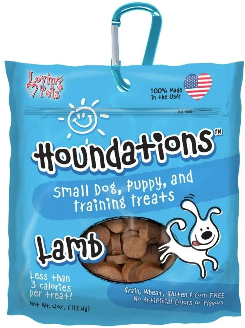 Loving Pets Houndations Friandises d'entraînement à l'agneau pour chien – 4 oz