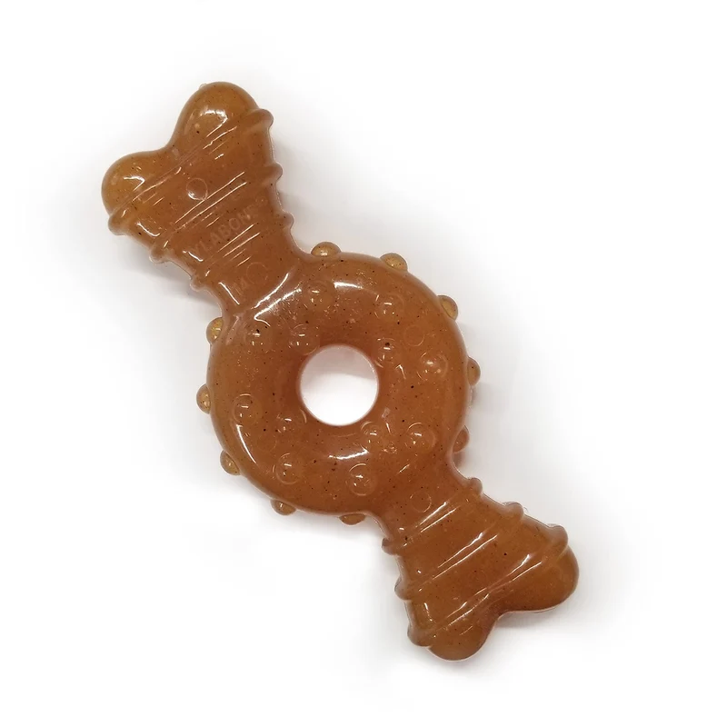 Jouet Ring Bone Nylabone pour chiots – Anneau de dentition au goût poulet, XS (jusqu’à 15 livres)