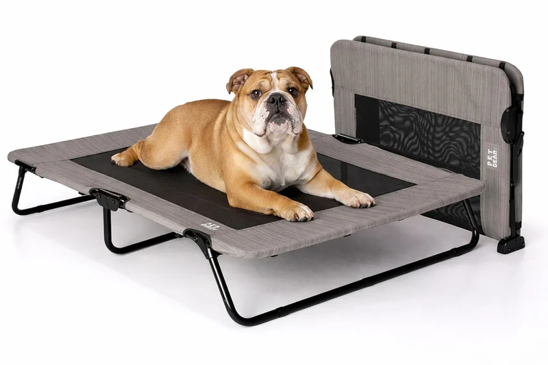 Pet Gear Lifestyle Lit-Cot Élevé pour Animaux – Sans Assemblage, 40 pouces, Intérieur & Extérieur – Sable Dune