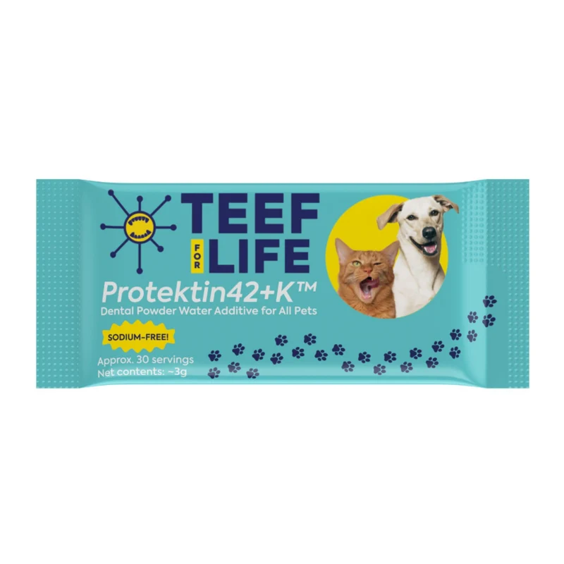 TEEF FOR LIFE Protektin42K – Poudre dentaire prébiotique sans sodium, 3 sachets × 90 portions