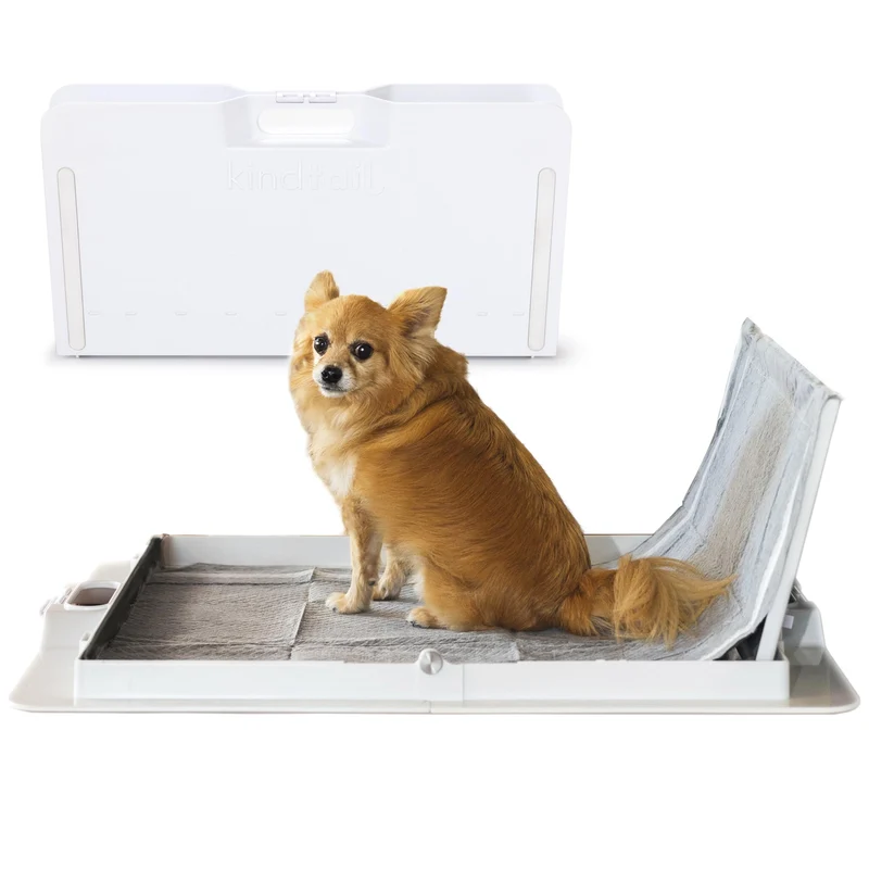 KindTail Pee PAWD - Plateau anti-fuite 24x24 avec bord relevé et panneau modulable