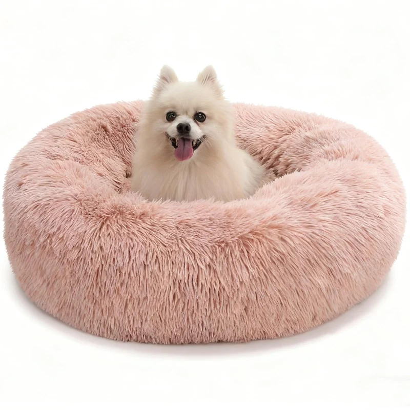 Aofast - Lit lavable pour chien et chat, design rond anti-stress, grand format - 8 tailles disponibles