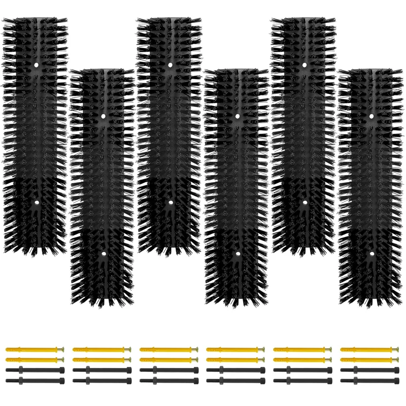 Sayutie – Brosse de grattage pour bétail, 24 vis, massage et toilettage (Noir, 6 pièces)