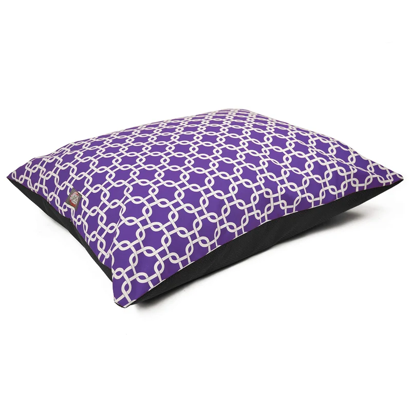 Majestic Pet Lit Rectangle Moyen pour Chien — Base Antidérapante, Lavable, 35 x 28 po, Violet