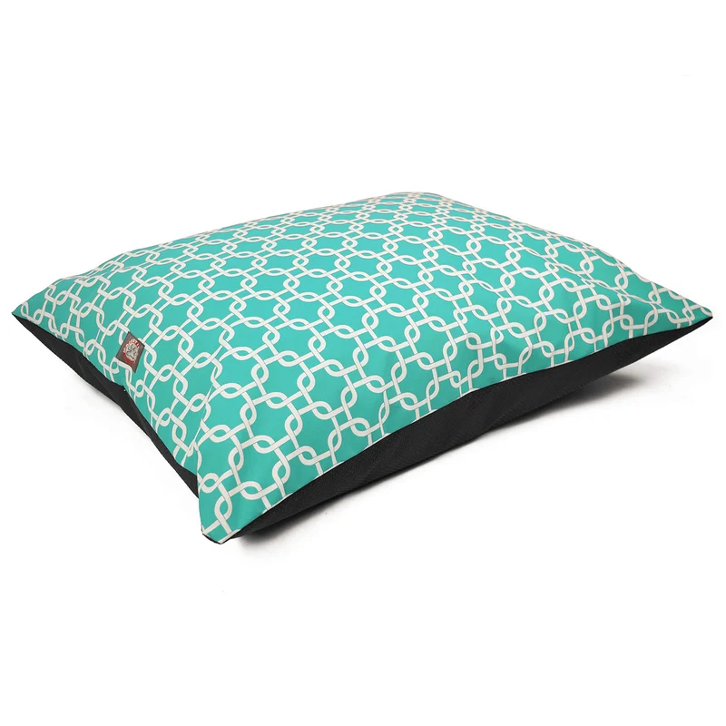 Majestic Pet – Grand Lit Rectangulaire pour Chien Lavable, Antidérapant, Confort Peluche 46 x 35 po – Sarcelle