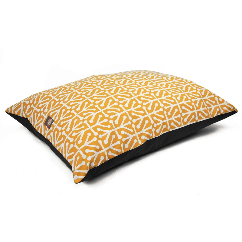 Majestic Pet – Lit pour chien rectangle moyen 35 x 28 po, lavable et antidérapant, Aruba Jaune