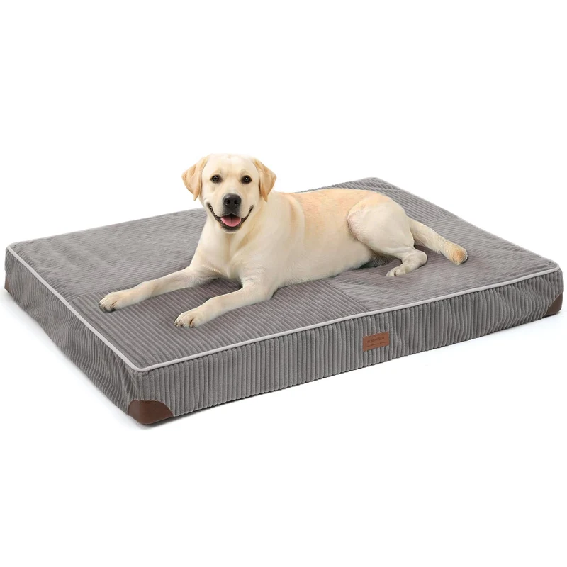 FUKUMARU Lit pour chien orthopedique epais XL – Velours coté, etanche et lavable