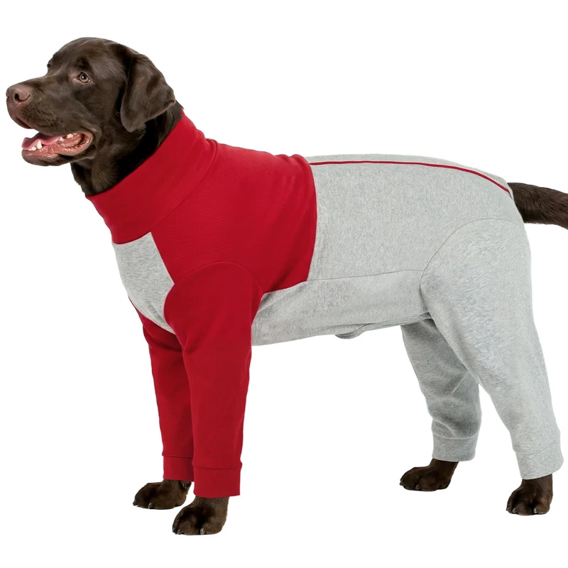 LeLePet Combinaison de Récupération Chien – Doux, Protection Totale, Zip & Col Ajustable