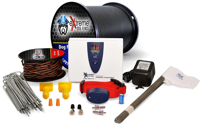 Extreme Dog Fence – Système Pro Souterrain pour Chien (1 Chien, Câble 2500 pi) – Facile à Installer et Durable