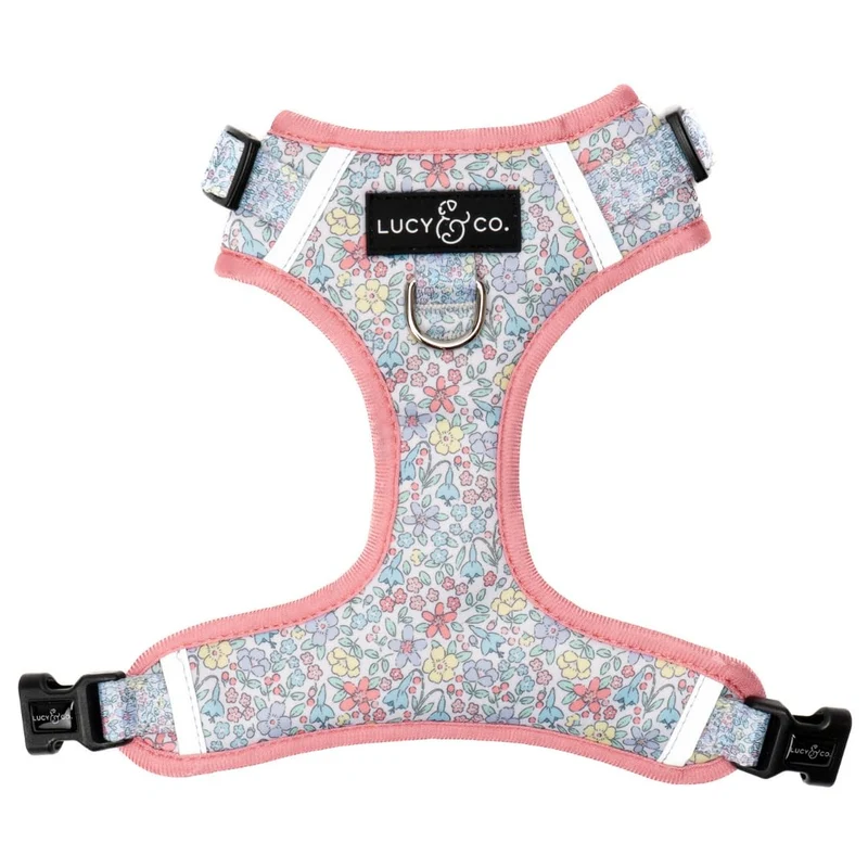 Harnais Lucy & Co Ditsy Daydream – Anti-tirage, clip avant, confort rembourré, taille X-Small