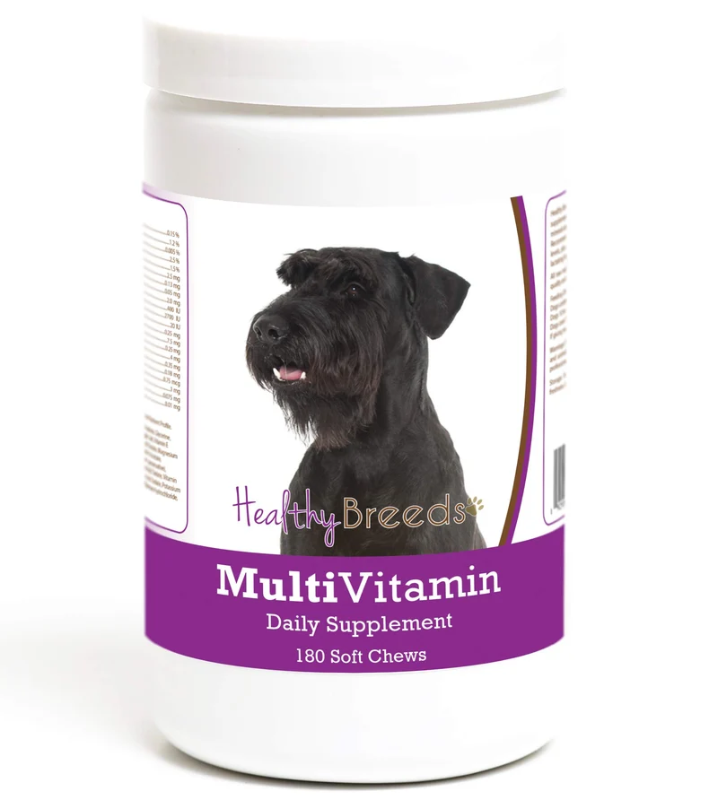 Healthy Breeds Schnauzer Géant Multivitamines – Friandises molles pour chiens 180 unités