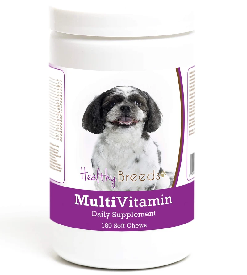 Healthy Breeds Shih-Poo Multivitamine – Friandises Molles pour Chiens (180 bouchées)