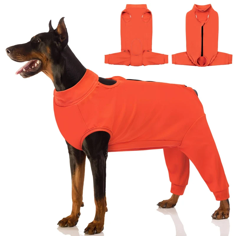 AOFITEE Manchette de Récupération pour Chien XL – Jambe Arrière, Sans Cône, Anti-Léchage