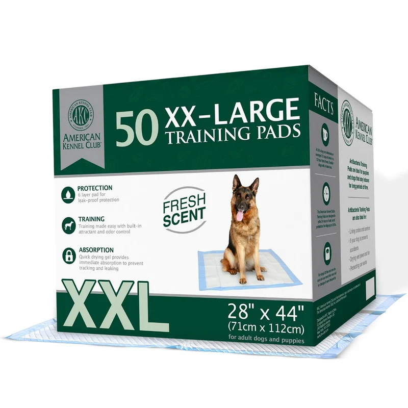 AKC Tapis parfumés pour chiots XXL et XXL+ – Absorption rapide, 6 couches et contrôle des odeurs
