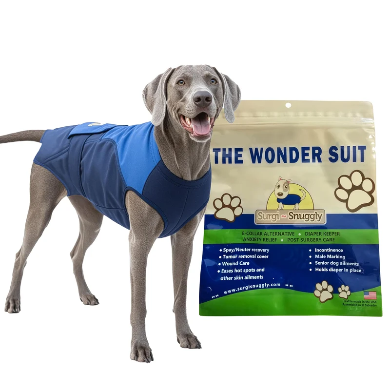 SurgiSnuggly – Culotte de protection pour chiennes et couches pour chiens mâles – textile américain – enveloppement autour des pattes – BB XLS