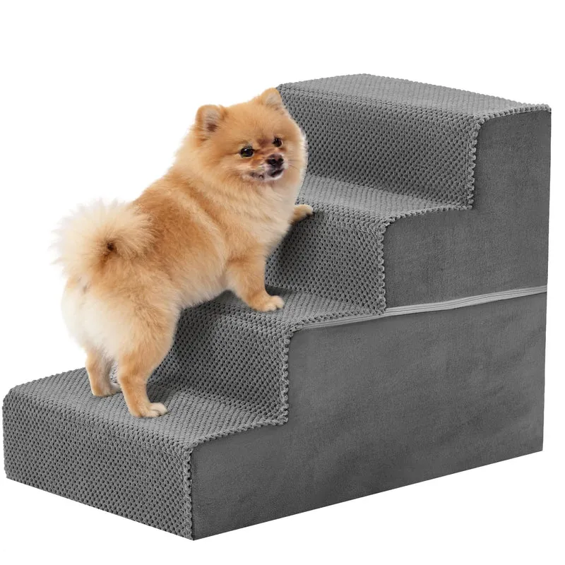 NEWBULIG Escalier chien 4 étapes - 18 pouces, antidérapant pour canapé et lit