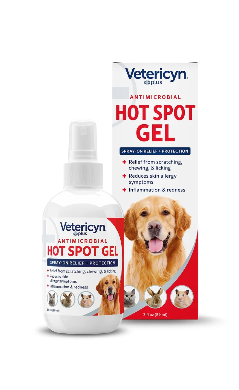 Gel Vetericyn Plus pour zones irritées chez le chien – Soulagement démangeaisons et inflammation – 3 oz