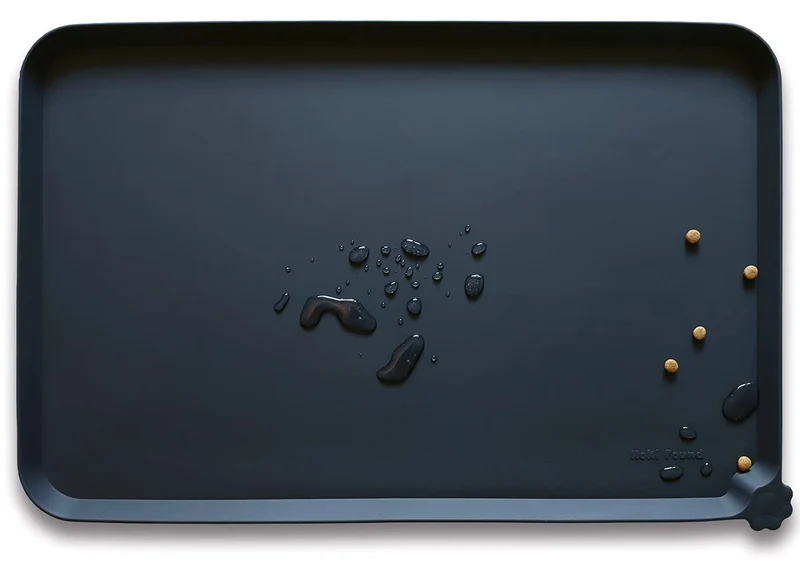 Hoki Found Tapis Alimentaire Silicone – Anti-Glisse et Étanche pour Chiens et Chats – Noir