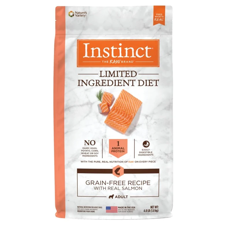 Instinct Limited Ingredient Diet – Croquettes sèches au saumon, sans céréales, 4 lb